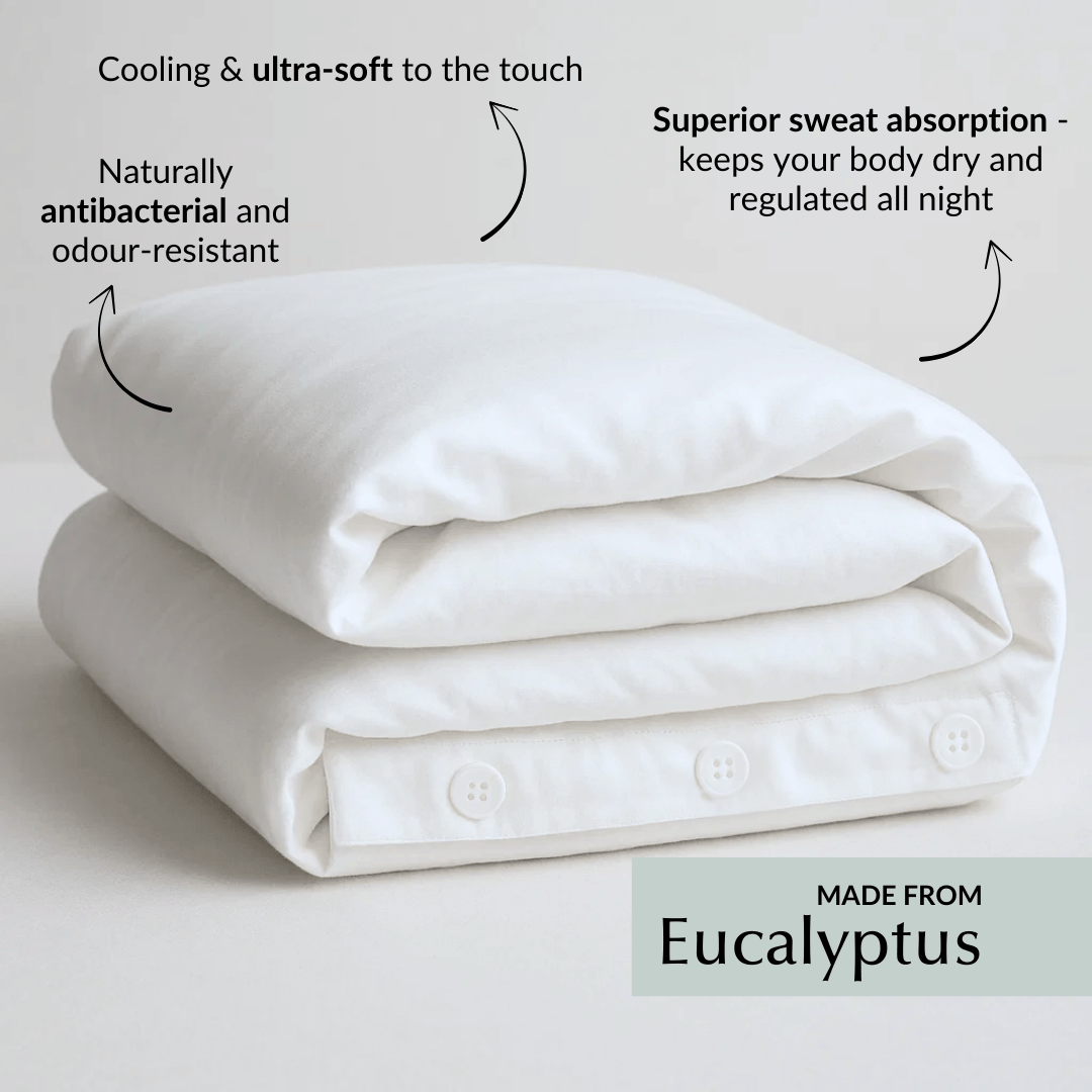 Cool & Comfy Silk Duvet Cover (Eucalyptus) - MOOAZAA