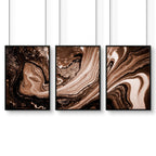 Copper Wall Art Set of 3 Framed Prints