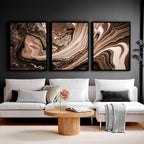 Copper Wall Art Set of 3 Framed Prints