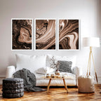 Copper Wall Art Set of 3 Framed Prints