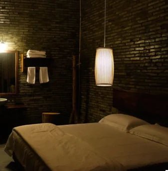 Creative Bamboo Pendant & Wall Light – Natural Woven Lighting for Home Decor - MOOAZAA
