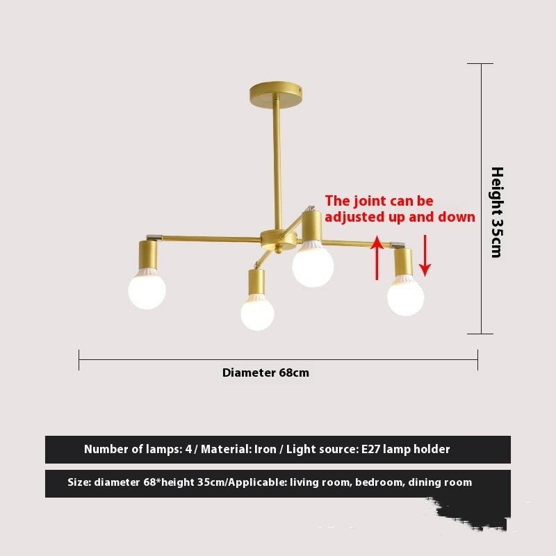 Cross-Border American Chandelier Living Room Dining Room Bedroom - MOOAZAA