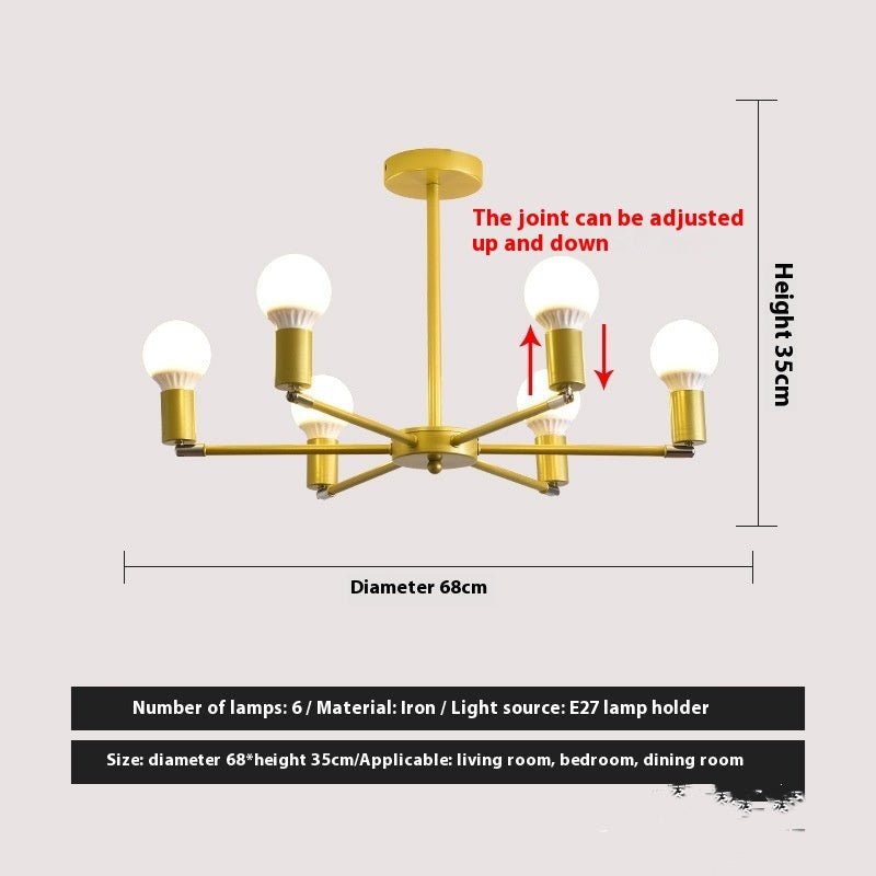 Cross-Border American Chandelier Living Room Dining Room Bedroom - MOOAZAA