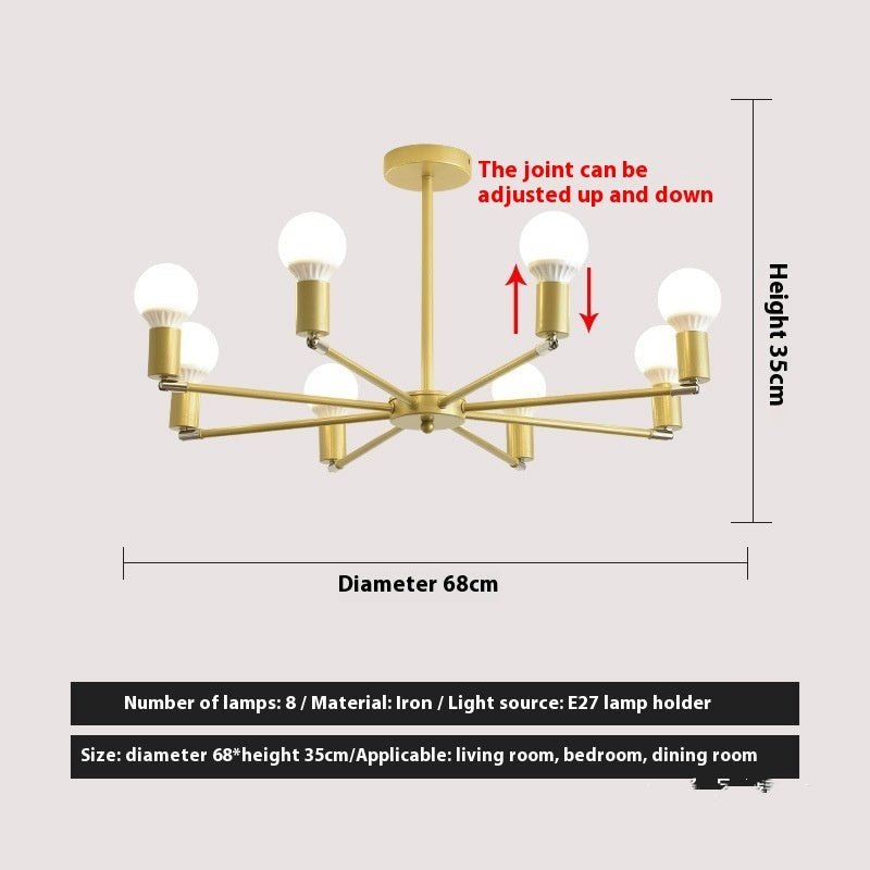 Cross-Border American Chandelier Living Room Dining Room Bedroom - MOOAZAA