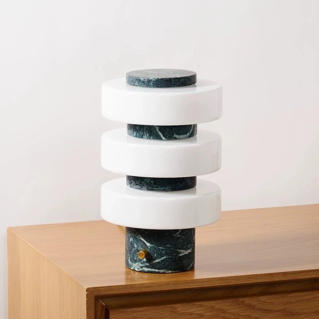 Cross - Border Simple Marble Table LED Light - MOOAZAA