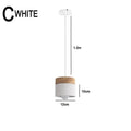 Pendant light with dimensions on a white background