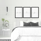 Customized valentines gift | set of 3 Bedroom wall art