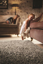 Imperial Mid Grey Mix Shaggy Pile Wool Rug