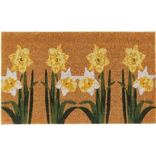 Printed Daffodil Coir Doormat 45x75 cm