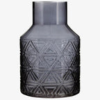 Dakota Dark Grey Glass Vase - MOOAZAA