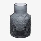 Dakota Dark Grey Glass Vase - MOOAZAA