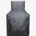 Dakota Dark Grey Glass Vase - MOOAZAA