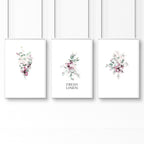 Decorative Laundry Room Accessories | Set of 3 wall art prints