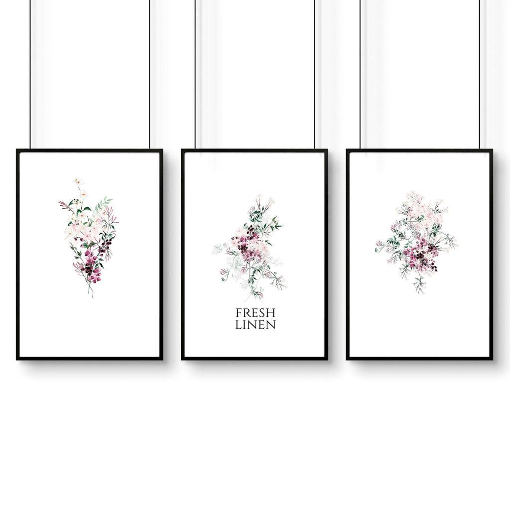 Decorative Laundry Room Accessories | Set of 3 wall art prints