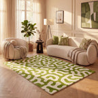 Joli Doodle Green & White Rug