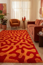 Joli Doodle Red & Orange Rug