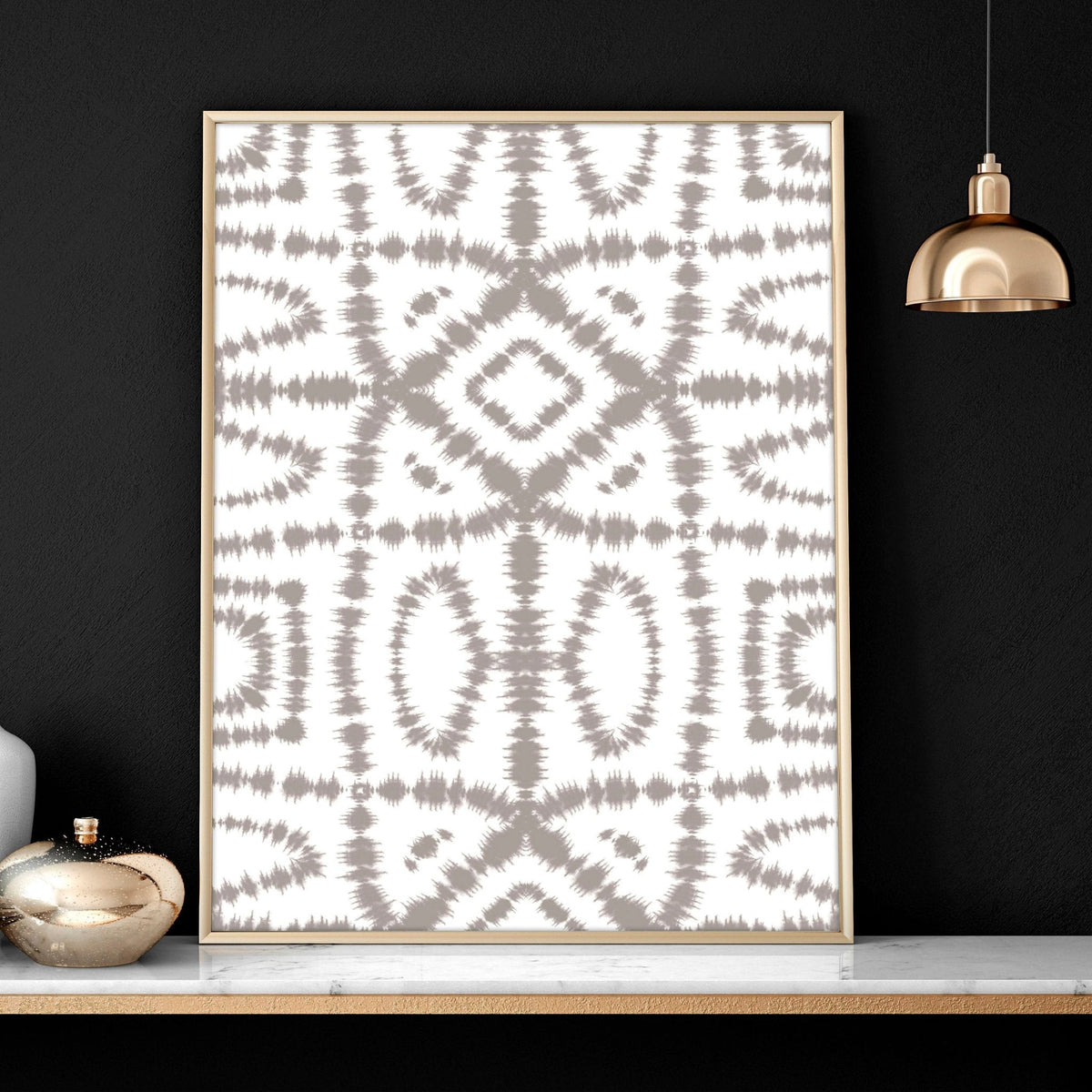 Shibori tie dye Set of 3 framed wall art prints
