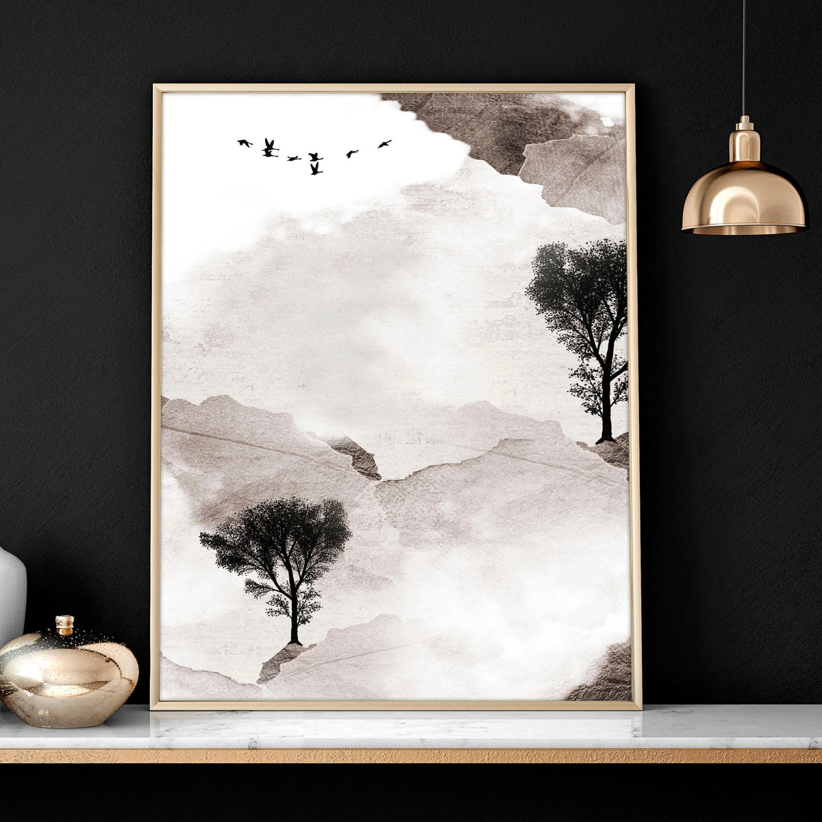 Living room pictures for the walls | set of 3 art prints