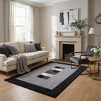 Ephesus Grey Black Rug | 7439GB