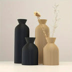 Elegant Black Plastic Vase - Boho Chic Decorative Centrepiece - MOOAZAA
