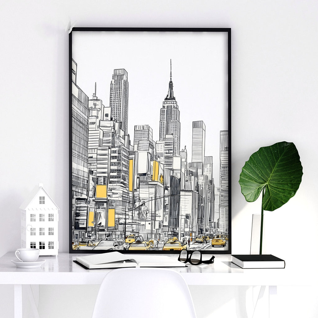 Extra Large Posters For Walls | Set of 2 Urban Skyscrapers Wall art Prints