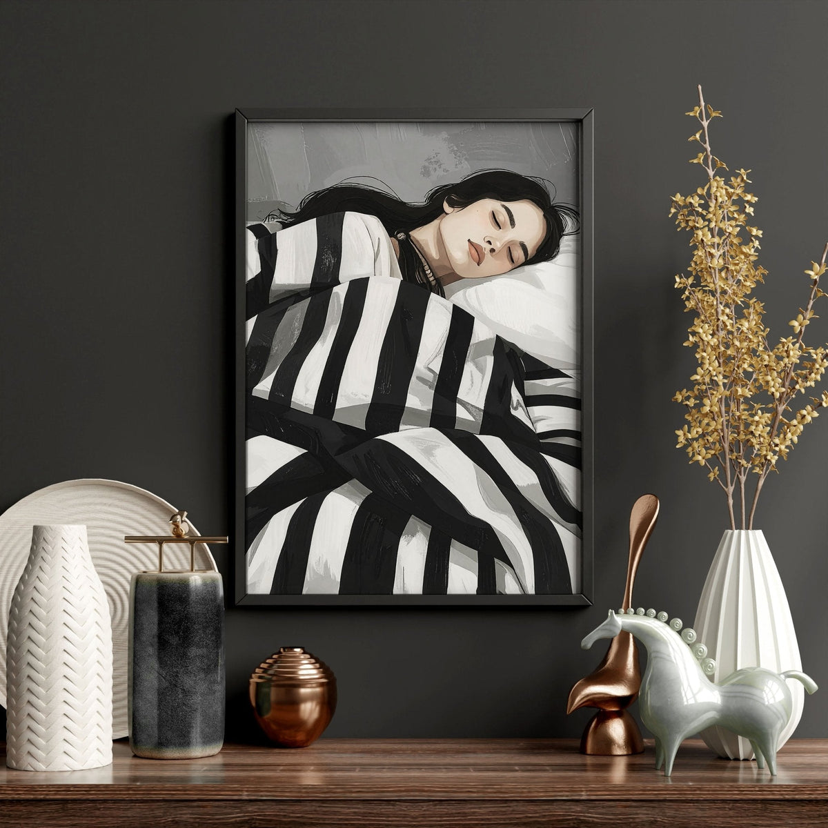 Extra Large Wall Art For Living Room | Set of 3 Boho Women Wall art Prints