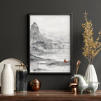 Extra Large Wall Art Framed | Set of 3 Asian Inspired Wall art Prints