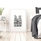 Extra Large Wall Arts | Set of 3 Paris Landmarks Wall art Prints