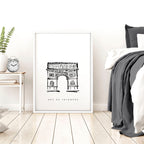 Extra Large Wall Arts | Set of 3 Paris Landmarks Wall art Prints