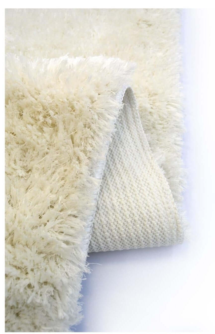 Soft Washable Ivory Shaggy Rug | SA-01