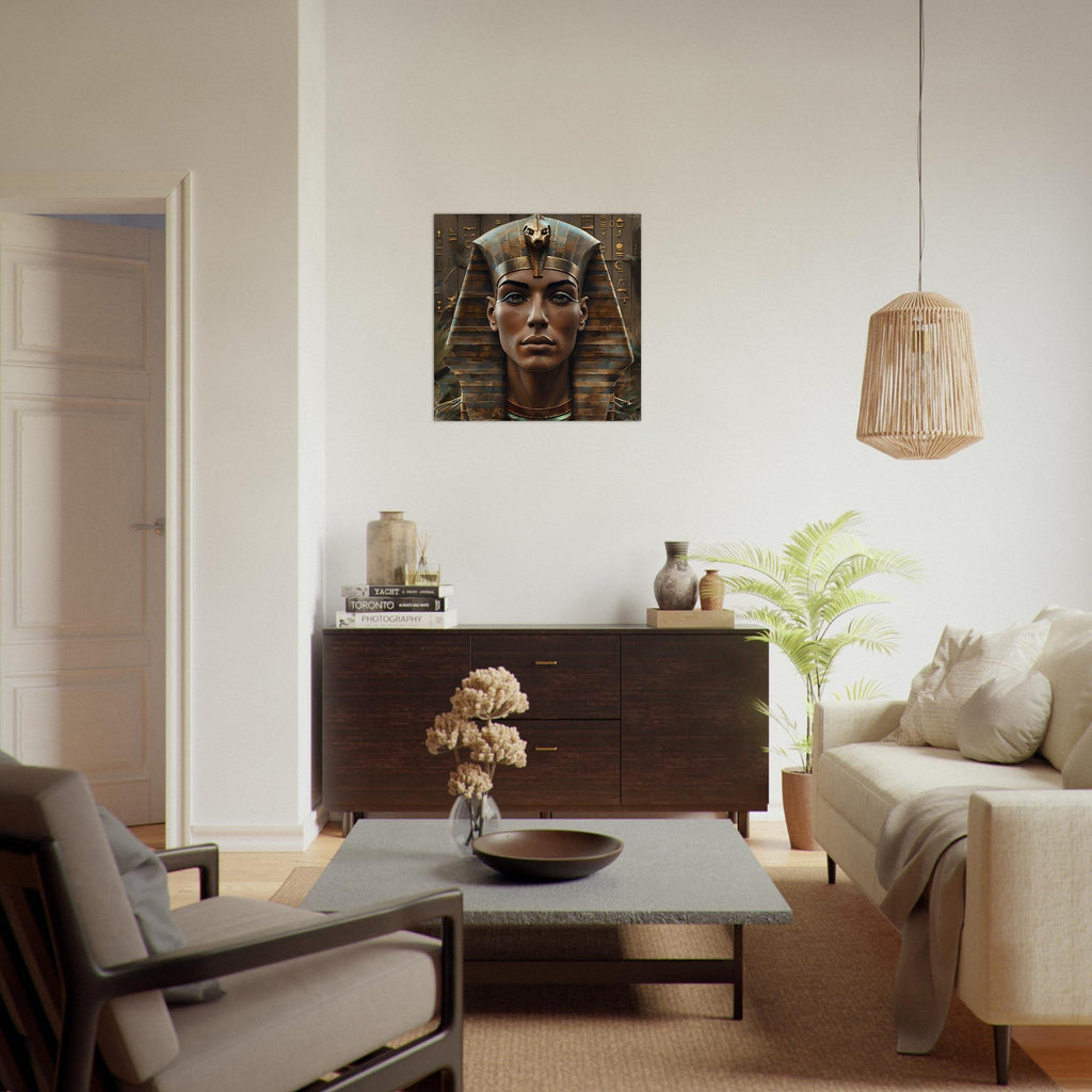 Retro Futurism Pharaoh Wall Art – Modern Egyptian Poster