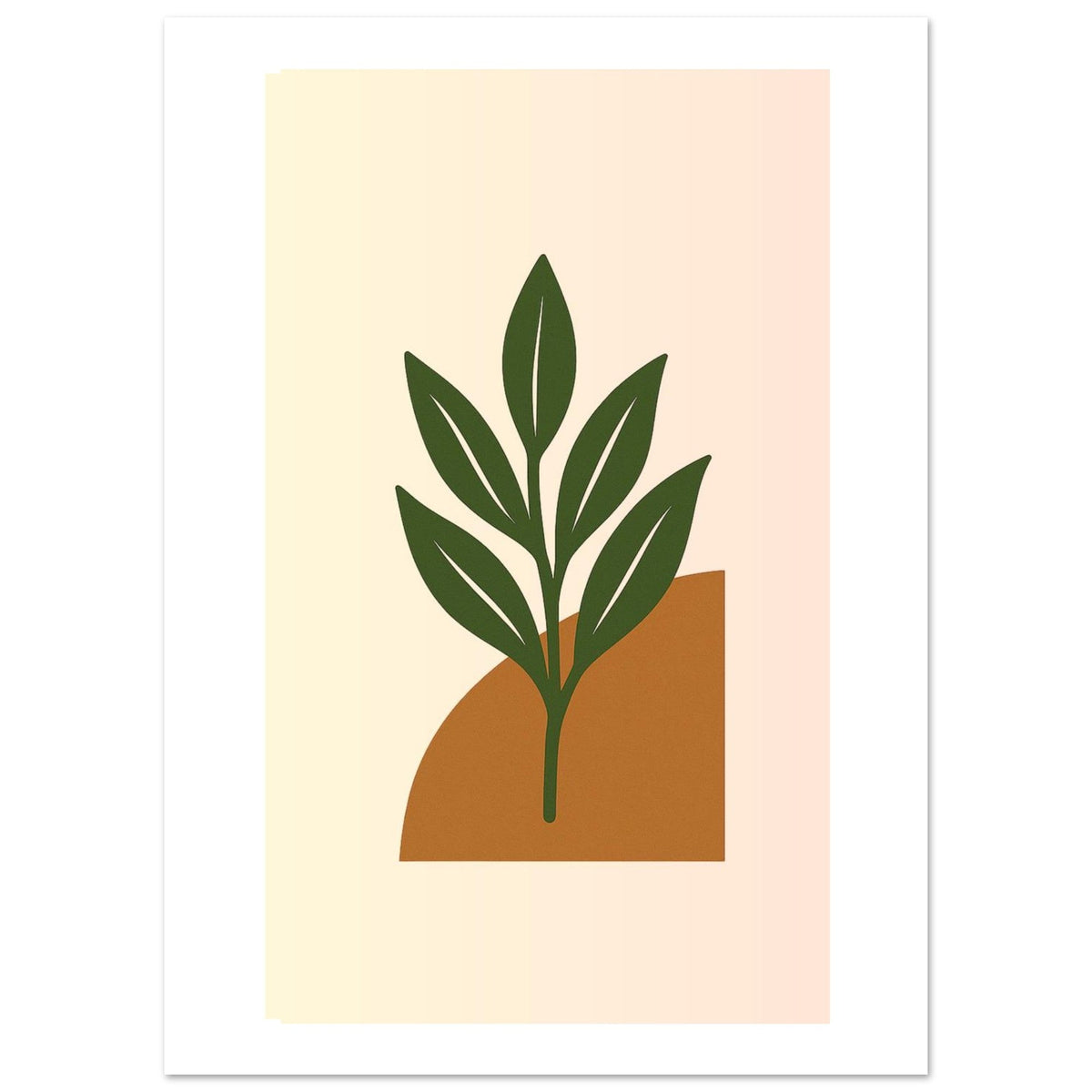 Botanical Wall Art - Green Leaf Print