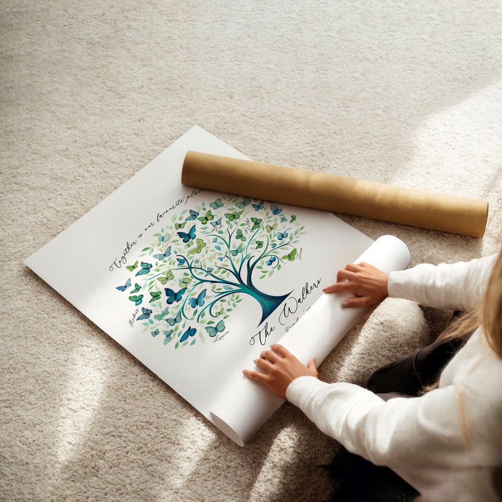 Family Tree Print | Set of 1 Botanical Wall art Prints