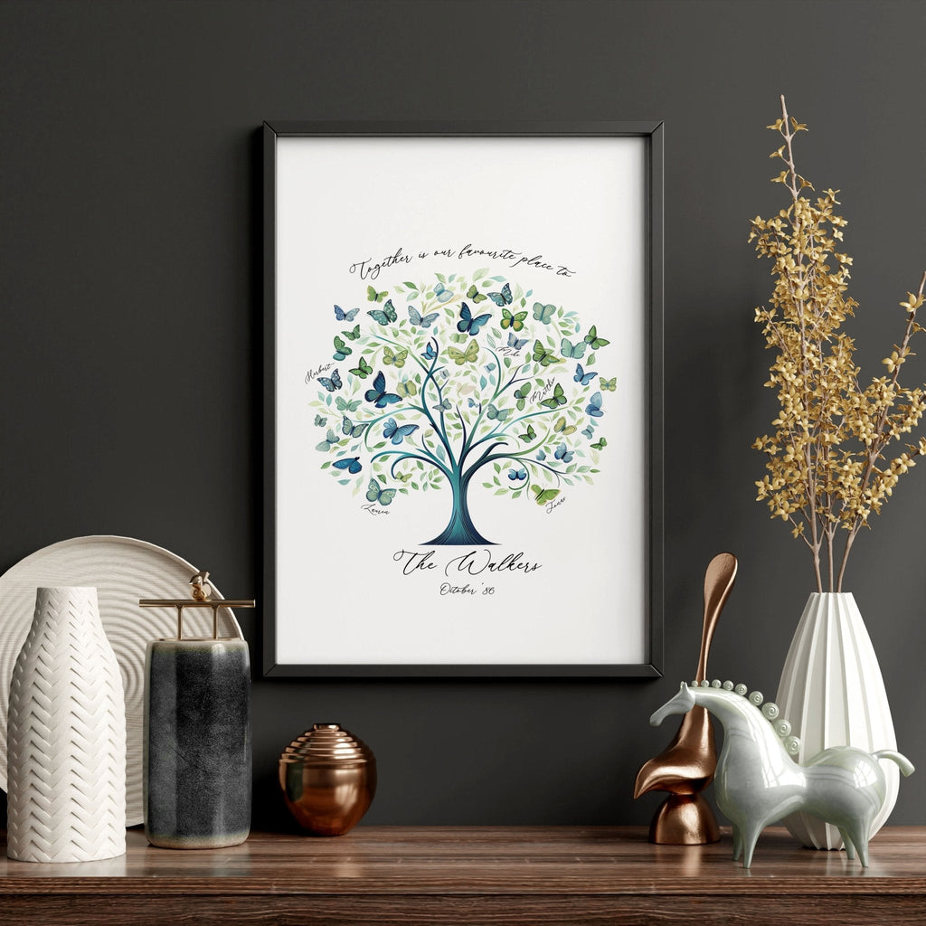 Family Tree Print | Set of 1 Botanical Wall art Prints