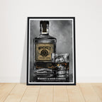 Noir Whiskey Wall Art – Home Bar Framed Print