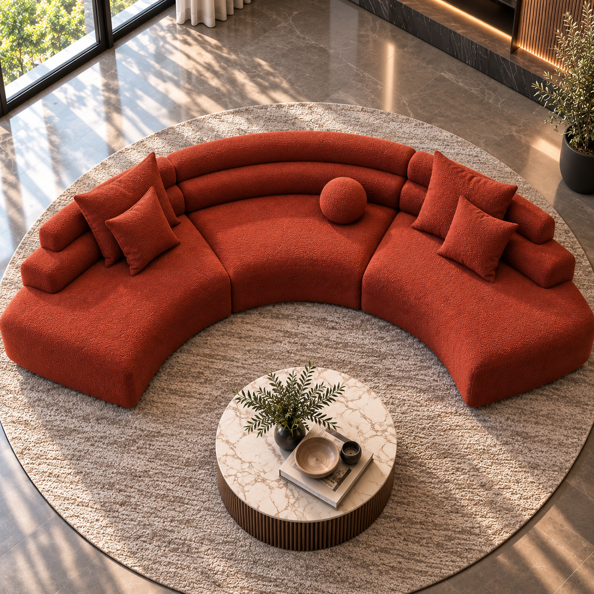 Aurelia Curved Modular Sofa & Leisure Chair | Mooazaa