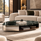 Élan Sculptural Marble Coffee Table | Mooazaa