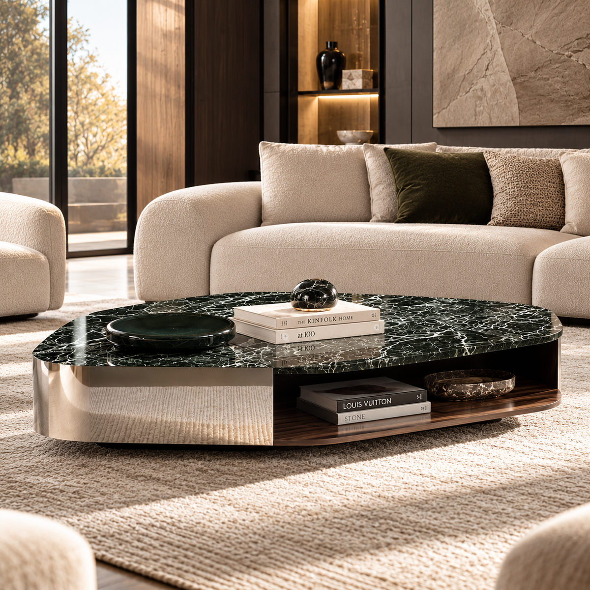 Élan Sculptural Marble Coffee Table | Mooazaa