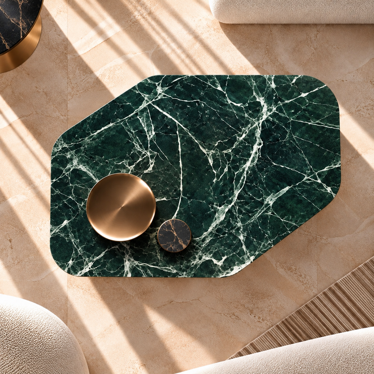 Élan Sculptural Marble Coffee Table | Mooazaa
