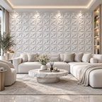 3D Decorative Wall Panels – 20-Pack White PVC Interior Wall Panels, 19 Sq Ft