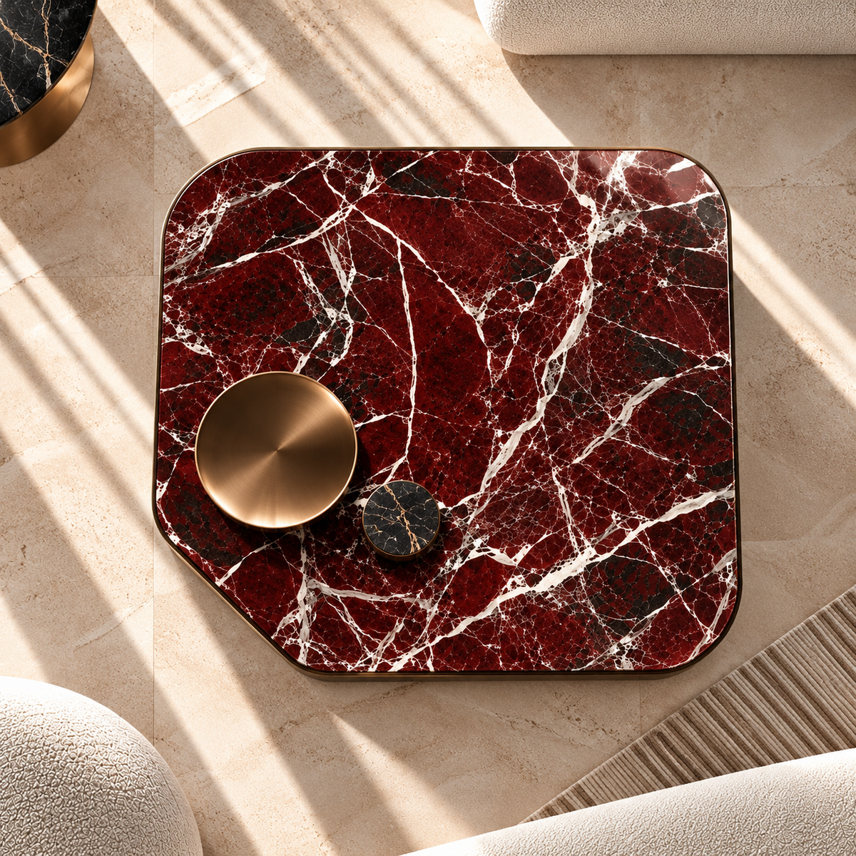 Élan Sculptural Marble Coffee Table | Mooazaa