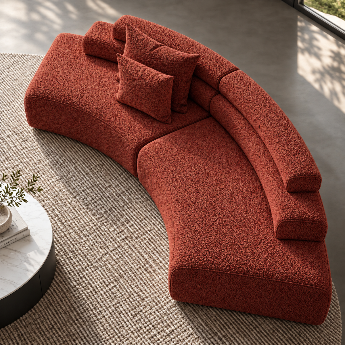 Aurelia Curved Modular Sofa & Leisure Chair | Mooazaa