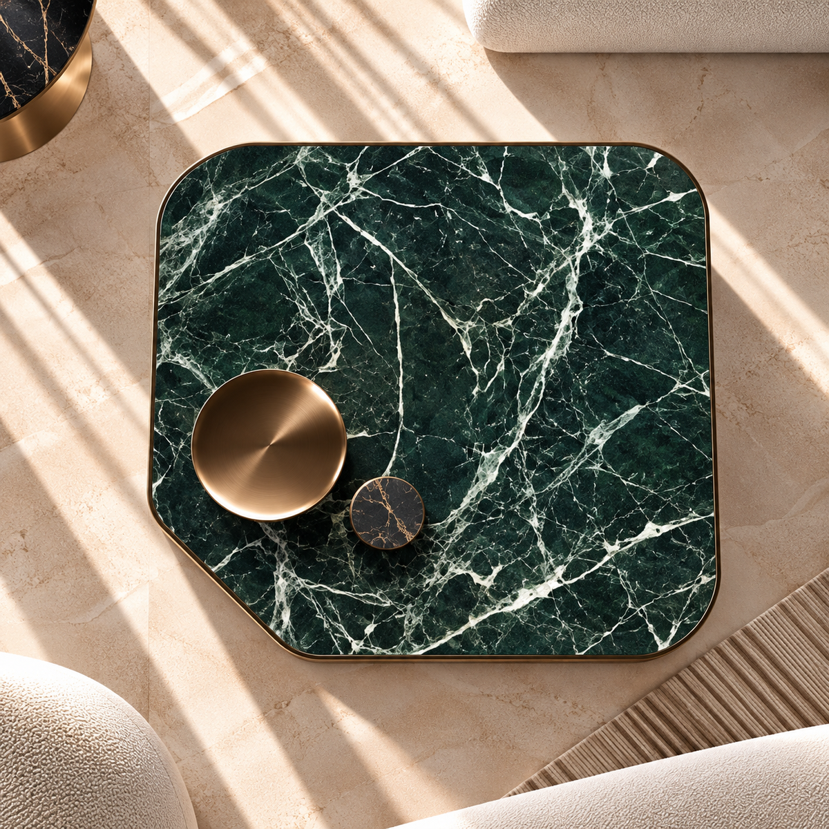 Élan Sculptural Marble Coffee Table | Mooazaa