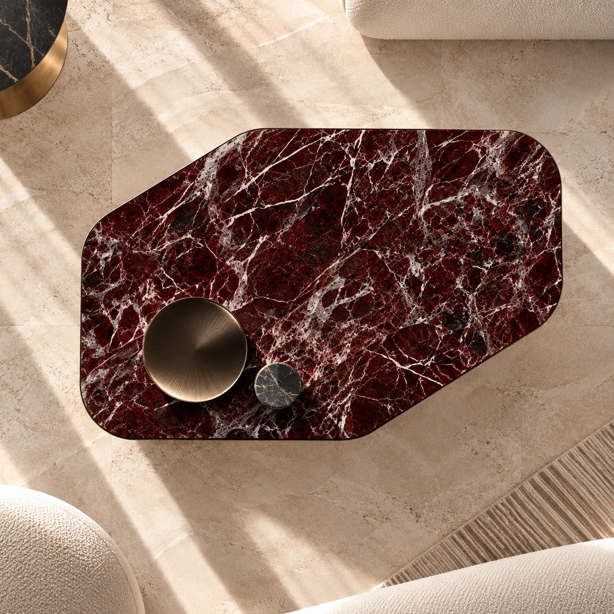 Élan Sculptural Marble Coffee Table | Mooazaa