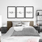 First wedding anniversary gift | set of 3 wall art prints