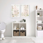 Bathroom decoration items | Set of 2 Shabby Chic wall art
