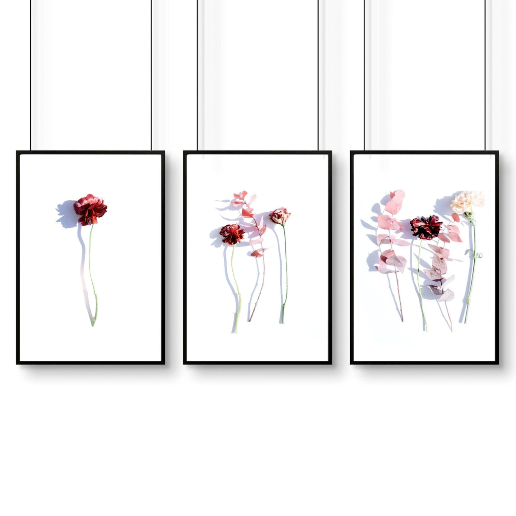 Flower paint | set of 3 wall art prints