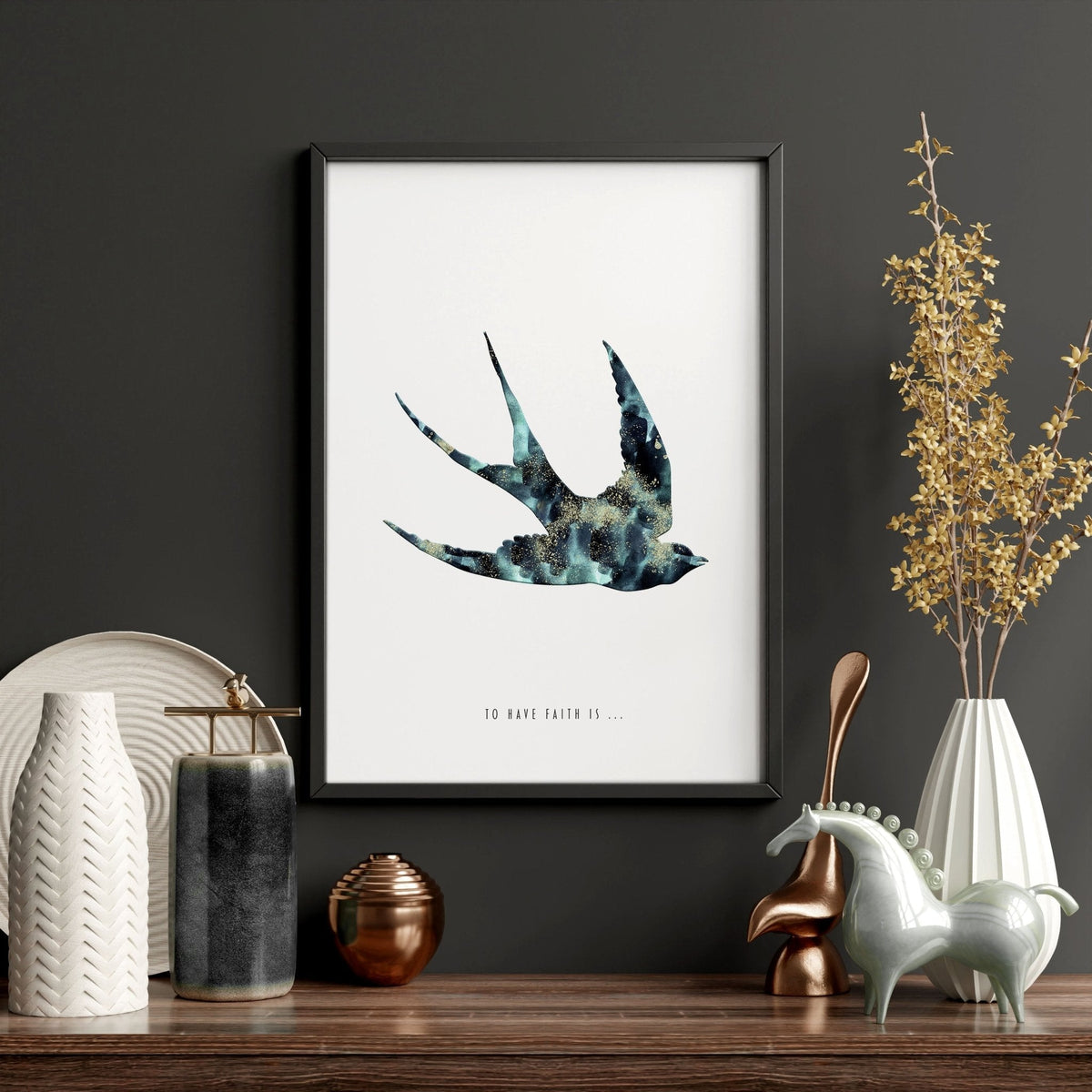 Hallway Prints – Set of 2 Flying Birds Wall Art