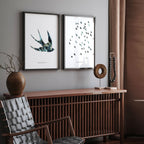 Hallway Prints – Set of 2 Flying Birds Wall Art