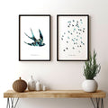 Hallway Prints – Set of 2 Flying Birds Wall Art
